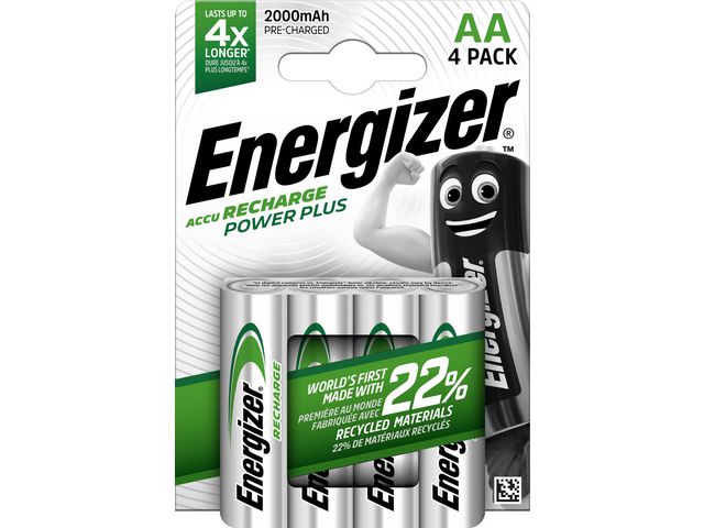 Energizer Batteri Laddbar P-P AA 4/fp | Kontorsmaskiner - Batterier - Uppladdningsbara | Kontorsexperten