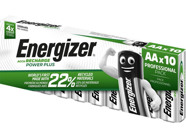 Energizer Batteri Laddbar P-P AA 10/fp | Kontorsmaskiner - Batterier - Uppladdningsbara | Kontorsexperten