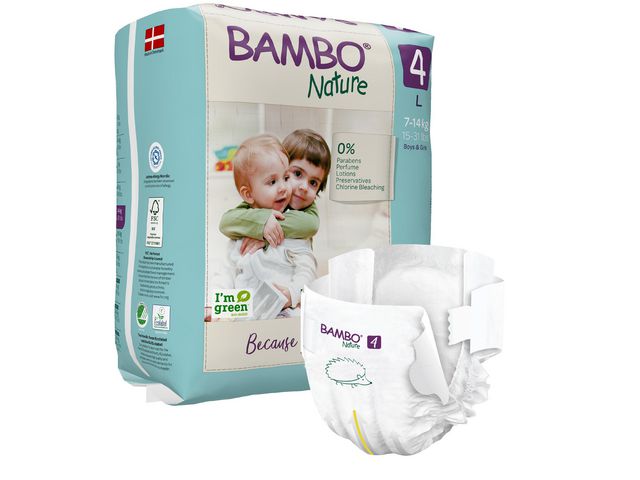 BAMBO Blöja Nature S4 7-14kg 24/fp | Sjukvård och omsorg - Hygien - Barnblöjor | Kontorsexperten