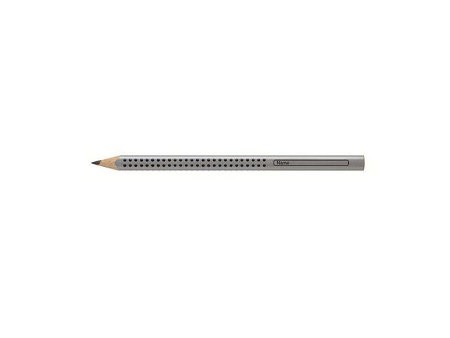 Produktfoto för Faber-Castell Blyertspenna, Jumbo Grip, B-stift, triangelformad pennkropp med grepp, silver