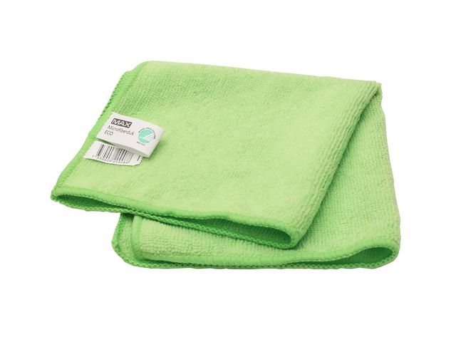 MAX Mikrofiberduk ECO 32x32cm grön 10/fp | Städ och hygien - Städdukar och diskdukar - Städdukar - Mikro | Kontorsexperten