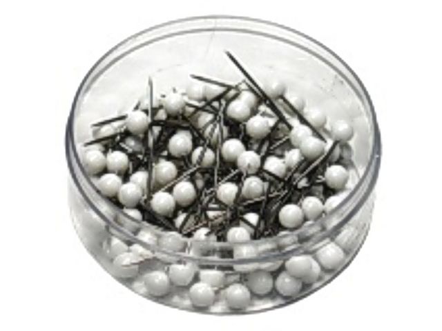 Kartnålar runda vit 100/fp | Kontorsmaterial - Häftstift och kartnålar - Kartnålar | Kontorsexperten