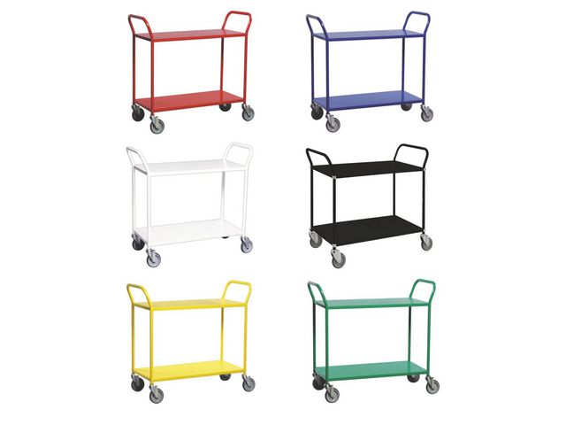 Bordsvagn 2 hyllplan Vit | Emballage och lagerutrustning - Lagerutrustning - Vagnar | Kontorsexperten