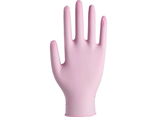 ABENA Nitrilhandske puderfri rosa XL 100/fp | Skyddsutrustning - Engångshandskar - Nitrilhandskar | Kontorsexperten