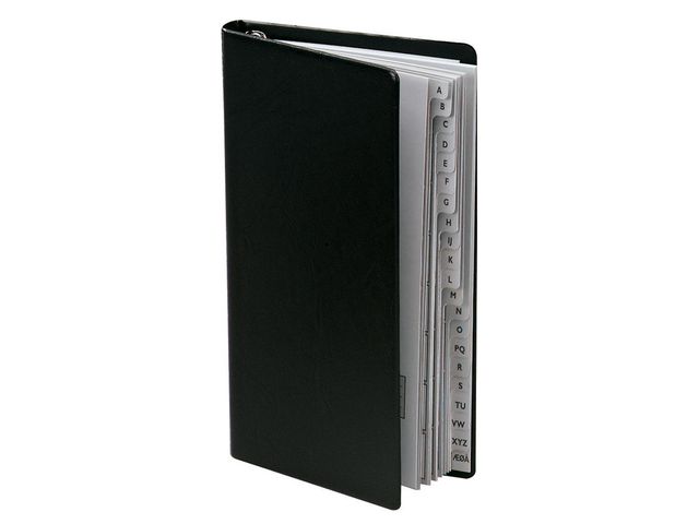 Vadderad telefonbok, alfabetiskt index, 215 x 130 mm, svart | Kontorsmaterial - Block och anteckningsböcker - Block övriga | Kontorsexperten