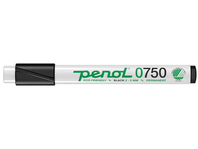 PENOL Märkpenna 0-750 permanent 2-5mm svart | Kontorsmaterial - Pennor - Märkpennor - Skuren spets | Kontorsexperten