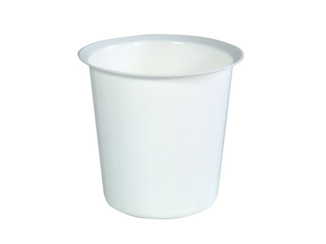 Papperskorg, polypropylen, 22 l, 365 x 350 mm, vit | Kontorsmaterial - Till skrivbordet - Papperskorgar | Kontorsexperten