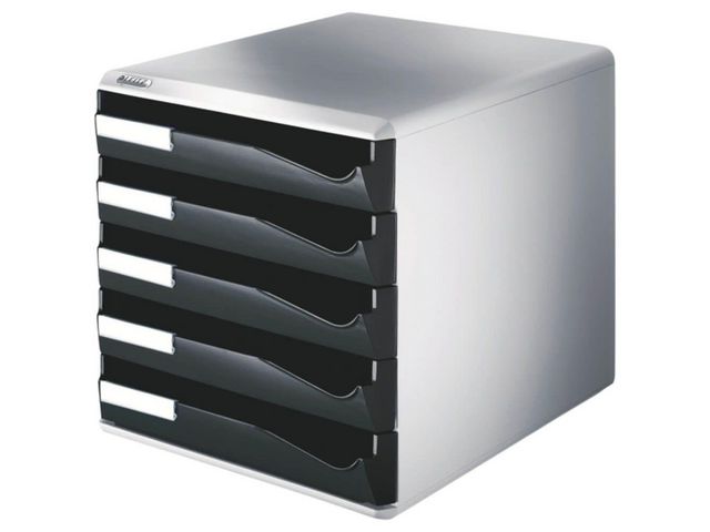 Leitz Blankettfack 5 fack svart/grå | Kontorsmaterial - Till skrivbordet - Blankettfack och Boxar | Kontorsexperten