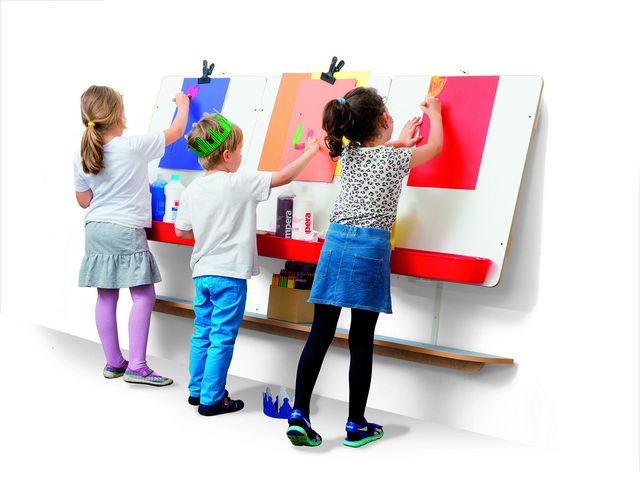 Väggstaffli 3 platser 198x108x17cm | Skola och förskola - Konstnärsprodukter - Stafflier | Kontorsexperten