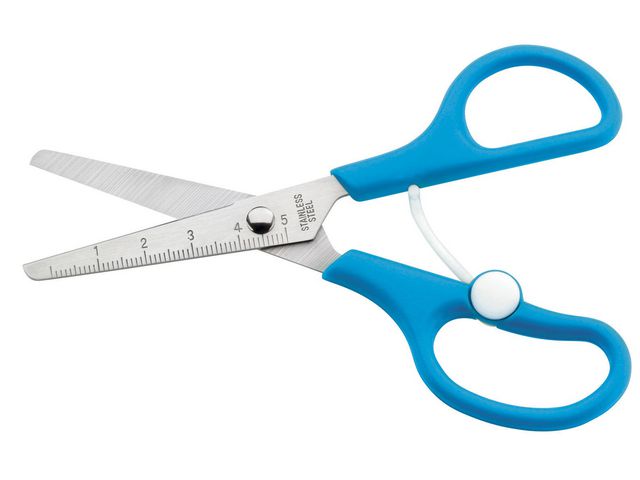 WESTCOTT Barnsax blad i rostfritt stål med trubbig spets 130mm blått handtag | Skola och förskola - Bild och form - Saxar - Skola | Kontorsexperten