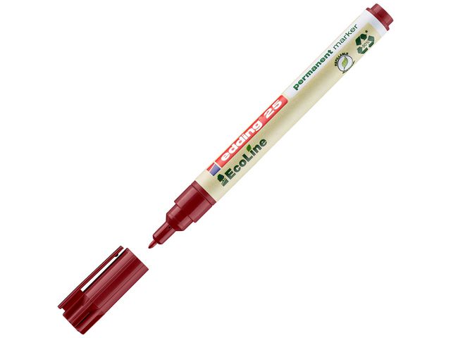 edding Märkpenna permanent EcoLine 25, 1 mm, röd | Kontorsmaterial - Pennor - Märkpennor - Rund spets | Kontorsexperten