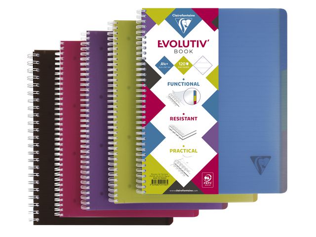 Clairefontaine Ant.block A4+ 3-flik sort | Kontorsmaterial - Block och anteckningsböcker - Anteckningsblock | Kontorsexperten