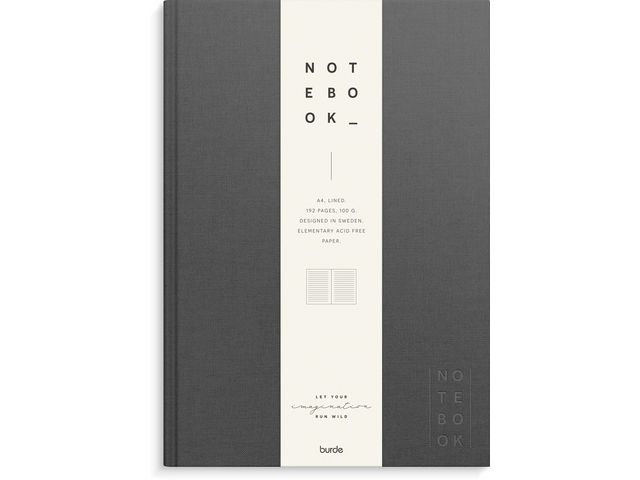 Alternativ bild 0 för Notebook Textile A4 dark grey lined