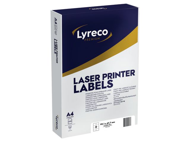 LYRECO PREMIUM Etikett 99,1x67,7mm 2000/fp | Emballage och lagerutrustning - Etiketter och godsmärkning - Multifunktionsetiketter | Kontorsexperten