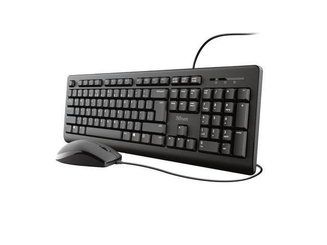 Produktfoto för Trust Tangentbord+Mus TKM-250 Kabel