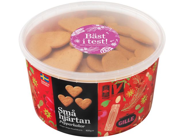 Alternativ bild 0 för GILLE Pepparkakor Små Hjärtan 425g