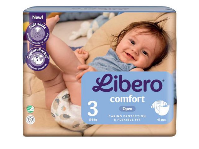 LIBERO Blöja Comfort 3 5-8kg 43/fp | Sjukvård och omsorg - Hygien - Barnblöjor | Kontorsexperten
