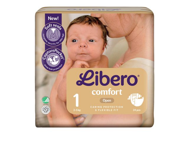 LIBERO Blöja Comfort 1 2-5kg 24/fp | Sjukvård och omsorg - Hygien - Barnblöjor | Kontorsexperten