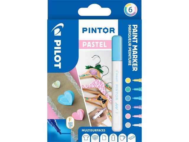 Pilot Märkpenna Pintor F Past Mix 6/fp | Kontorsmaterial - Pennor - Märkpennor - Rund spets | Kontorsexperten