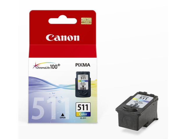 Canon Bläckpatron PIXMA CL-511, 2972B001, ChromaLife100+-bläck, tre färger, singelförpackning | Toner och bläck - Bläckpatroner - Bläckpatroner Canon | Kontorsexperten