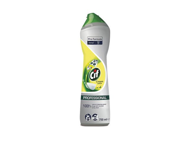 CIF Skurcreme Pro Formula Citron 750ml | Städ och hygien - Rengöringsmedel - Skurcremer | Kontorsexperten