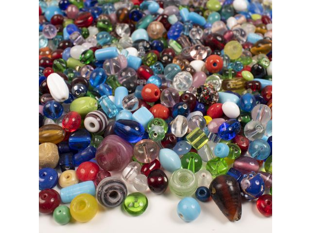 PLAYBOX Glaspärlsmix 1kg | Skola och förskola - Hobbymaterial - Pärlor | Kontorsexperten
