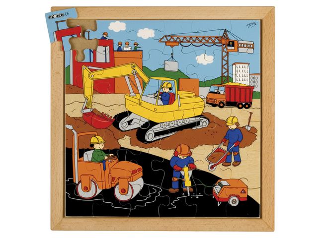 Rampussel vägbygge, 34x34 cm | Skola och förskola - Lekmaterial - Pussel - Rampussel | Kontorsexperten