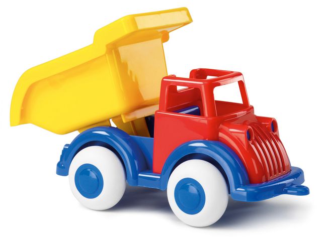 Leksakslastbil, återvinningsbar livsmedelsklassad plast, gummihjul, 1–5 år, 210 mm | Skola och förskola - Lekmaterial - Leksaksbilar | Kontorsexperten