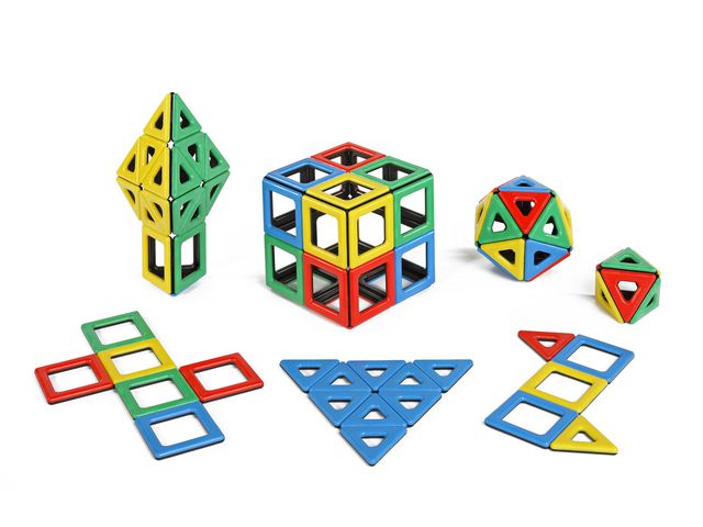 Polydron Magnetic, 96 delar | Skola och förskola - Lekmaterial - Bygglek, konstruktion och mosaik | Kontorsexperten