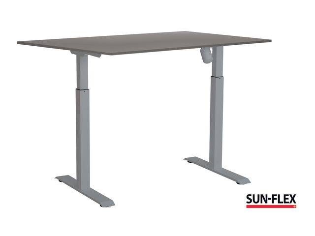 SUN-FLEX® Bord II höj/sänk 160x80 grå/grå | Kontorsmöbler och inredning - Bord och hurtsar - Skrivbord - Höj/sänkbar | Kontorsexperten
