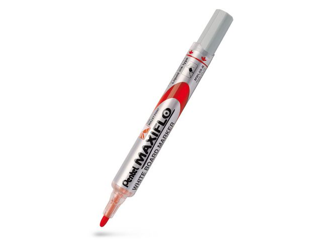 Pentel Whiteboardpenna Maxiflo rund röd | Kontorsmaterial - Pennor - Whiteboardpennor - Rund spets | Kontorsexperten