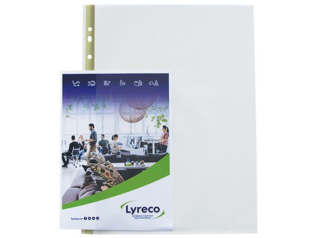 LYRECO Plastficka öpp.sid 0,08 präg 25/fp | Kontorsmaterial - Mappar och plastfickor - Plastfickor - Signal | Kontorsexperten