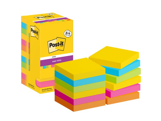 POST-IT Notes SS 76x76mm Carnival 12/fp | Kontorsmaterial - Notes och Post-It - Notes - Extra sticky | Kontorsexperten