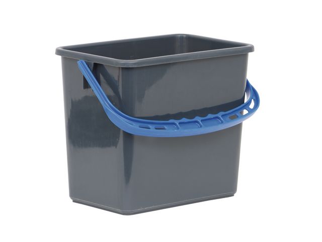 Hygienteknik Hink grå, blått handtag 6L | Städ och hygien - Städredskap - Hinkar och tillbehör | Kontorsexperten