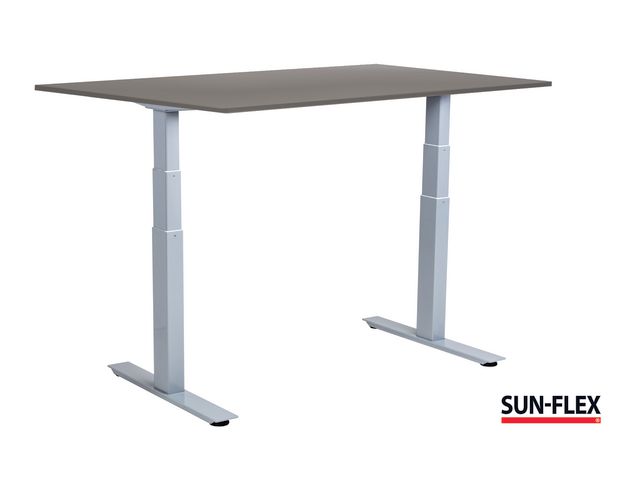 SUN-FLEX® Bord VI höj/sänk 140x80 grå/grå | Kontorsmöbler och inredning - Bord och hurtsar - Skrivbord - Höj/sänkbar | Kontorsexperten