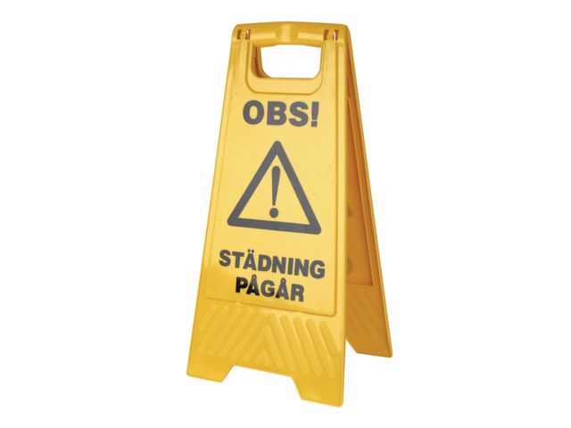Hygienteknik Varningsskylt Städning Pågår Våta golv | Skyddsutrustning - Säkerhetsmärkning och skyltar - Skyltar | Kontorsexperten