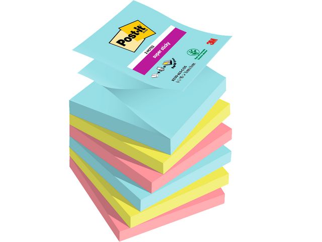 Post-it® Notes Z-block Cosmi 76x76mm 6/fp | Kontorsmaterial - Notes och Post-It - Notes - Z-block | Kontorsexperten