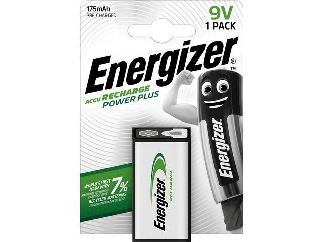 ENERGIZER Batteri Laddbar P-P 9V | Kontorsmaskiner - Batterier - Uppladdningsbara | Kontorsexperten