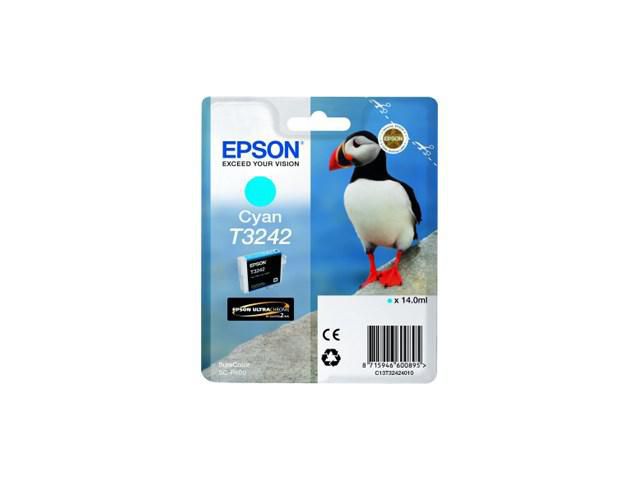 Epson Bläckpatron, T3242, UltraChrome, cyan, C13T32424010 | Toner och bläck - Bläckpatroner - Bläckpatroner Epson | Kontorsexperten