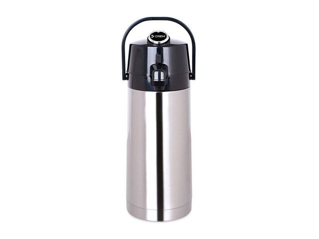 COFFEE QUEEN ORIGINAL Pumptermos, Original, synmått, 2,2 l, 412 x 160 x 200 mm, rostfritt stål, silver