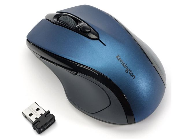 KENSINGTON Mus Pro Fit Mid-Size Wireless blå | Datorprodukter - Kringutrustning - Möss | Kontorsexperten