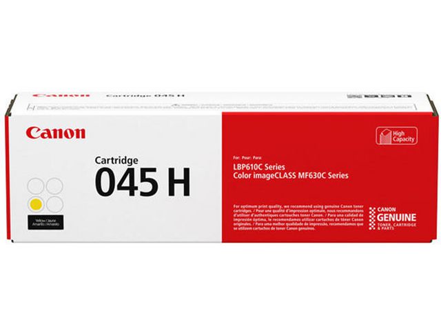 Canon Toner, 045 H, hög kapacitet, gul, singelförpackning, 1243C002