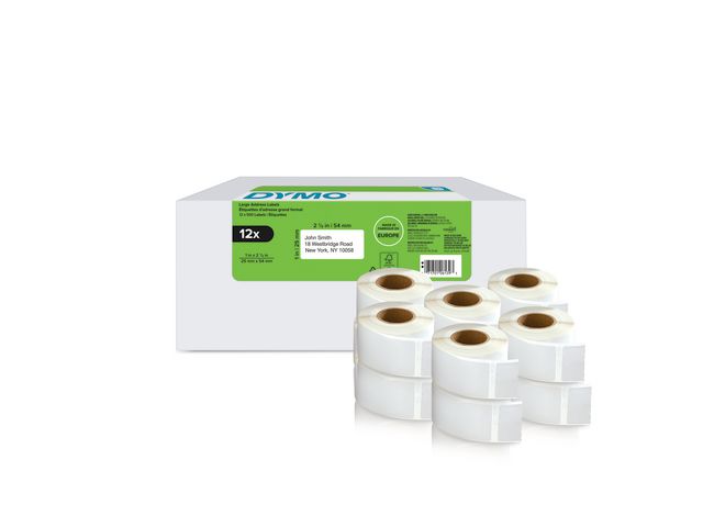 DYMO Etikett LW Retur 25x54mm 12rl/krt | Kontorsmaskiner - Etikettskrivare och etiketter - Etiketter - Dymo | Kontorsexperten