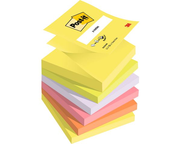 Post-it® Notes Z-block 76x76mm rainbow | Kontorsmaterial - Notes och Post-It - Notes - Z-block | Kontorsexperten
