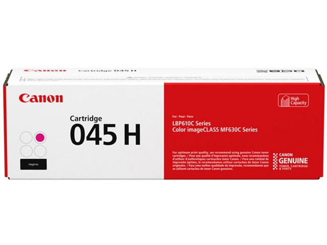 Canon Toner, 045 H, hög kapacitet, magenta, singelförpackning, 1244C002 | Toner och bläck - Tonerkassetter - Toner Canon | Kontorsexperten