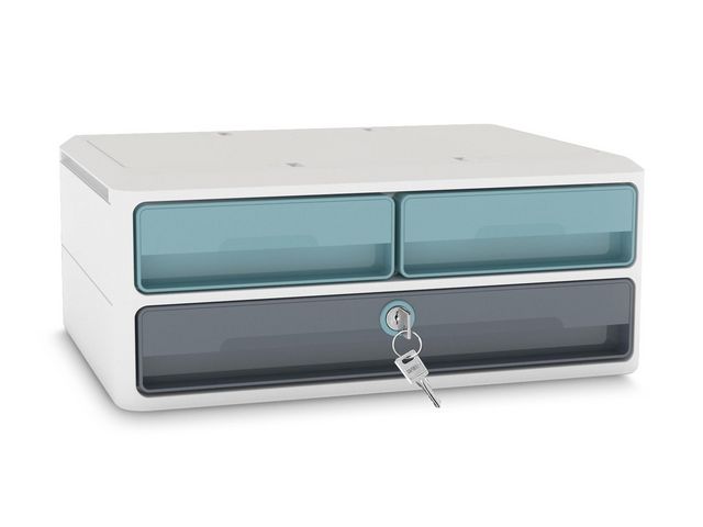 Cep Bildskärmsställ Moovup med 3-lådor | Kontorsmaterial - Till skrivbordet - Blankettfack och Boxar | Kontorsexperten