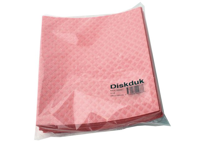 MAX Diskduk röd 10/fp | Städ och hygien - Städdukar och diskdukar - Diskdukar och svampdukar | Kontorsexperten