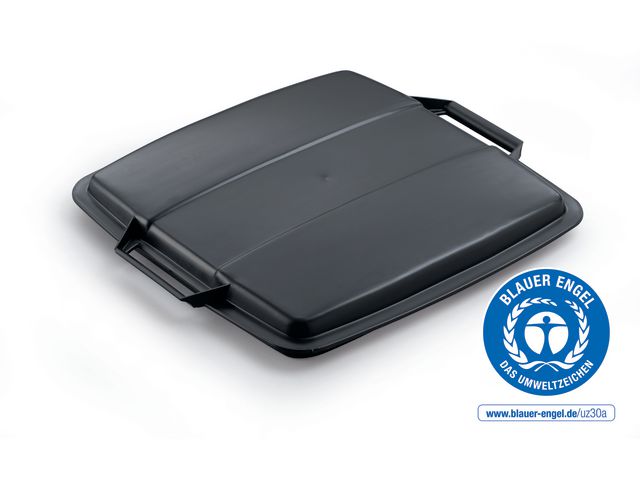 DURABLE Lock DURABIN Eco 90L svart | Städ och hygien - Avfallshantering och källsortering - Sortering och återvinning | Kontorsexperten