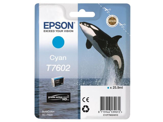 Epson Bläckpatron C13T76024010 Cyan | Toner och bläck - Bläckpatroner - Bläckpatroner Epson | Kontorsexperten