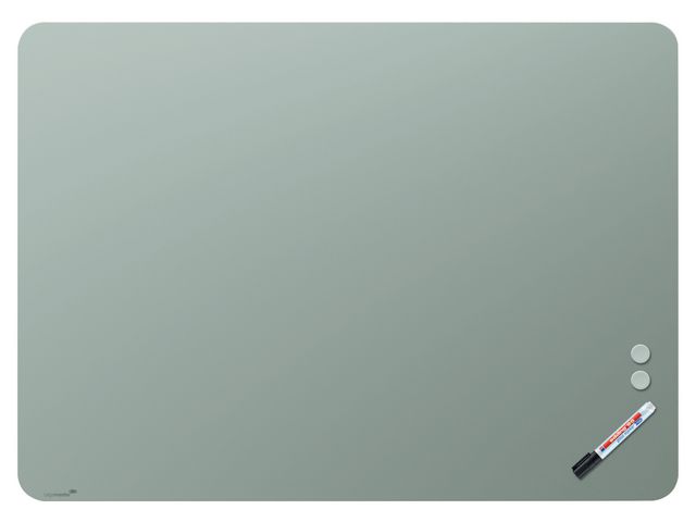 LEGAMASTER Glastavla rundade hörn 90x120cm ljusgrön | Kontorsmöbler och inredning - Whiteboardtavlor och tillbehör - Whiteboardtavlor - Glas | Kontorsexperten